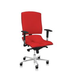 Ergonomická židle Ásana Steel Standard Ekokůže Red